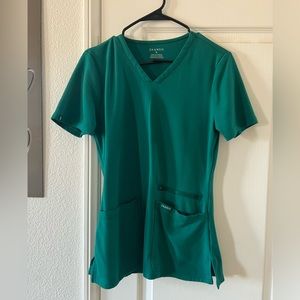 HUNTER GREEN SCRUB TOP